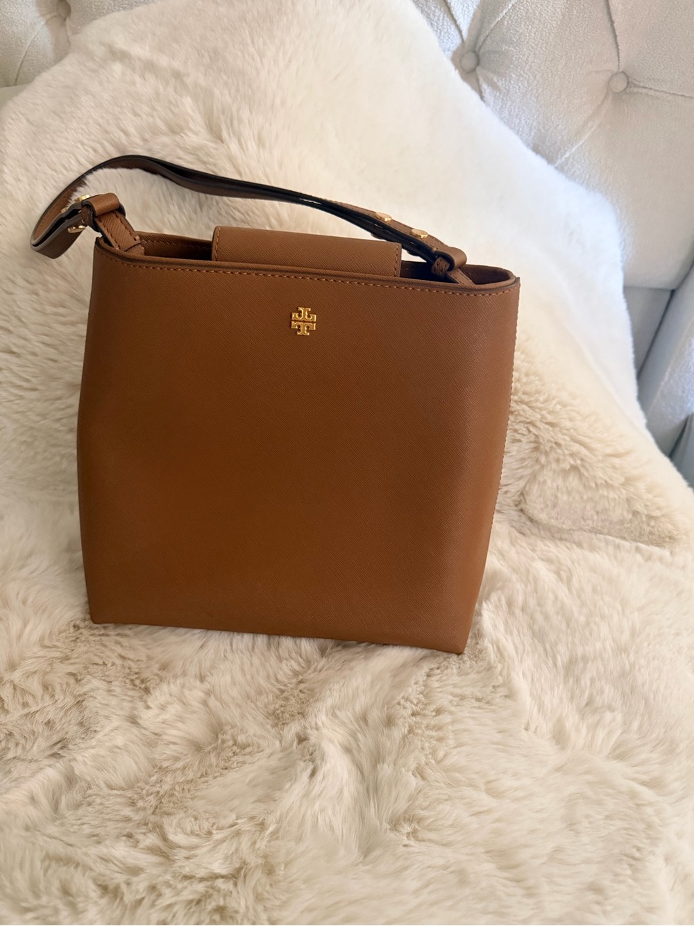 Tory Burch Brown Leather Shoulder Bag